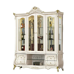 Luxury style wooden white color vitrine