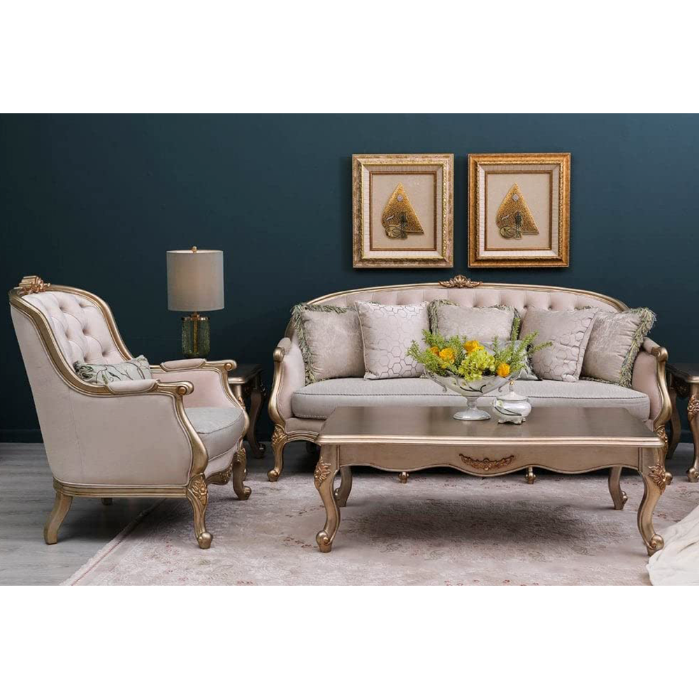 beautiful and simple wooden carving sofa set