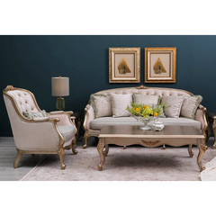 beautiful and simple wooden carving sofa set