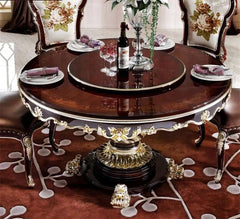 Carving Luxury Royal Round Dining Table Set