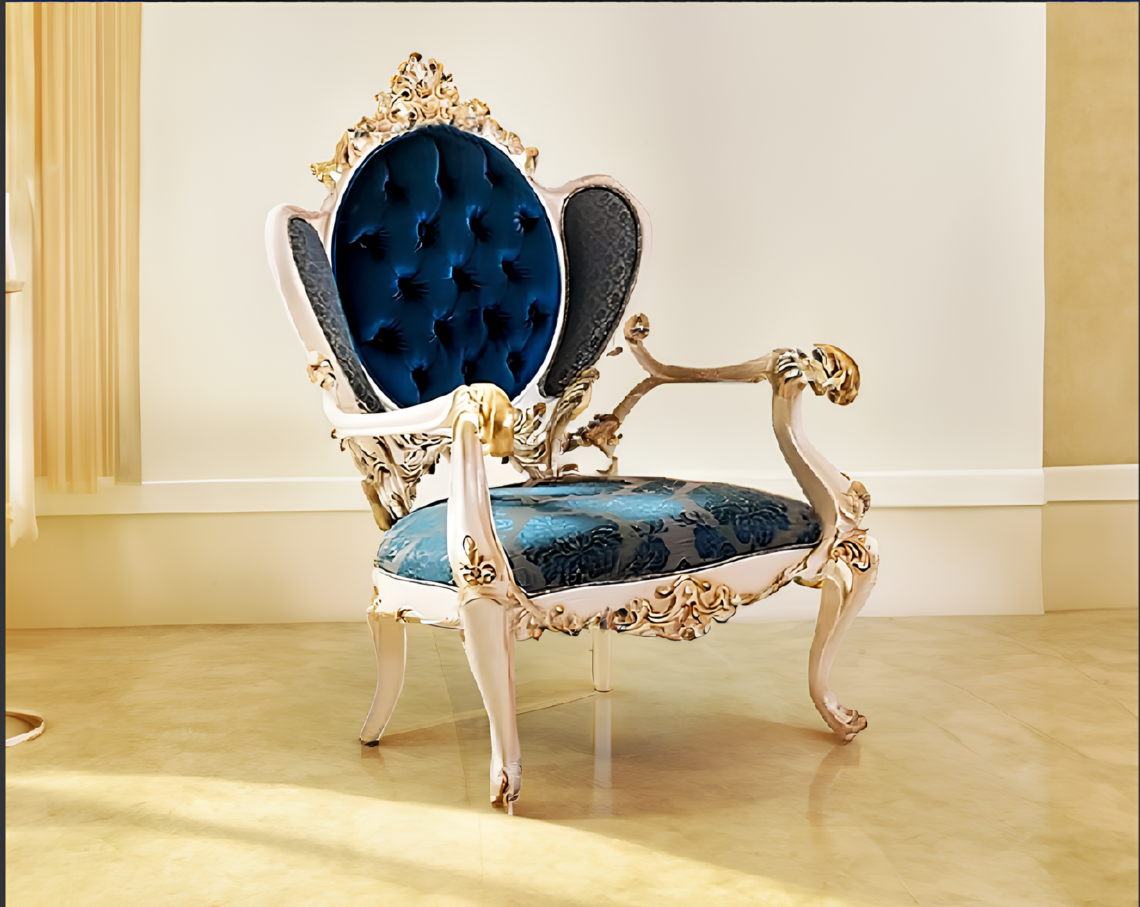 premium wood carving sofa chair