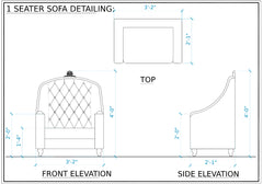 Luxury Wooden Made Italian Handcrafted Sofa Set