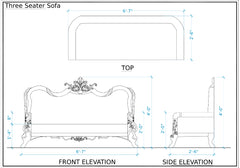 Heavy Carving Luxury Phoenix Sofa Set and Table