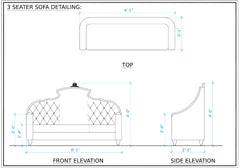 Luxury Wooden Made Italian Handcrafted Sofa Set