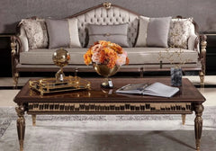 white and brown mix wooden sofa and table