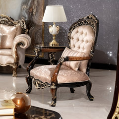 luxury look wooden arm chair