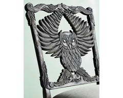 Handmade Teakwood Owl Design Armchair