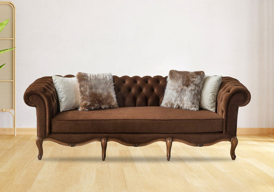 Classic Comfort Wooden Hand Crafted 3 Seater Sofa