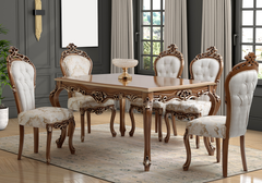 Royal Handcrafted Solid Teakwood Dining Table Set