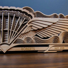 Customized Antique Skydiving Award Wooden Wall Decor