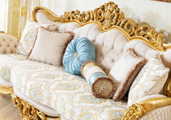 deep carving on sofa