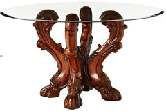 Luxury Traditional Dining Glass Table Set