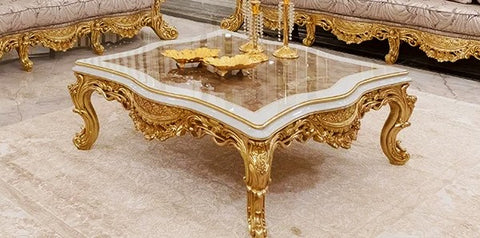 Golden color wooden center table