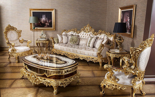 Golden color royal sofa set