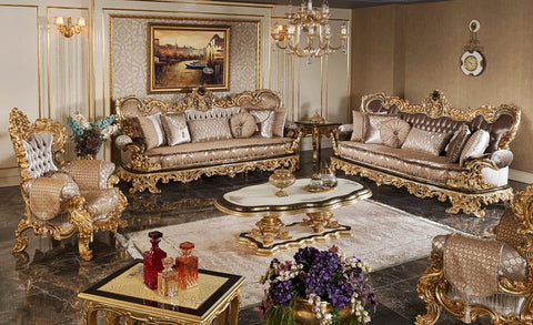 Golden color sofa set