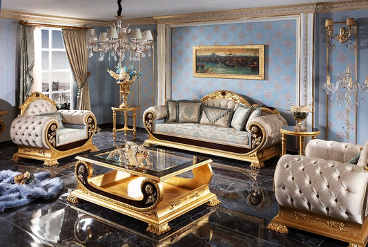 Royal Style Golden Sofa Set