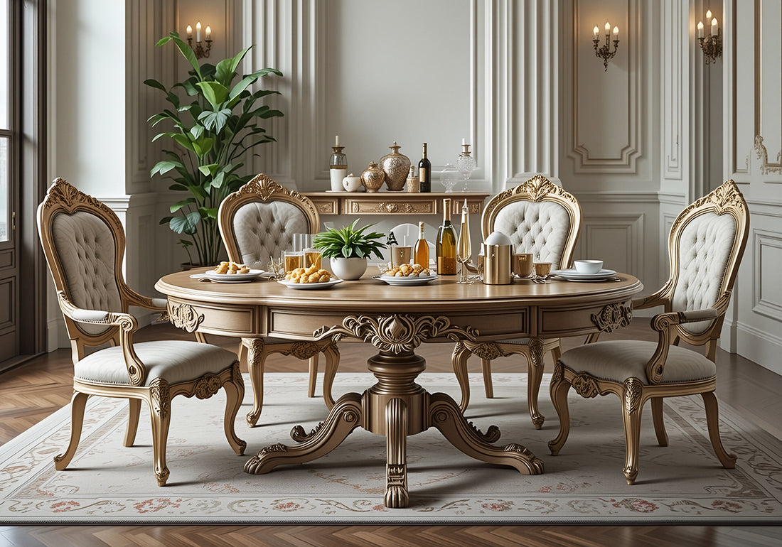 European Design Solid Teak Wood Dining Table Set(Copy)