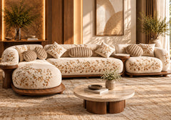 Meadow Heritage Luxury Sectional Sofa Set with Coffee Table