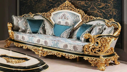 golden color sofa