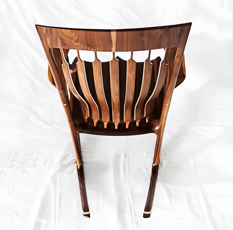 Solid Teak Wood Rocking Chair