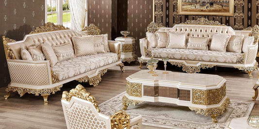 Deep wooden carving sofa set