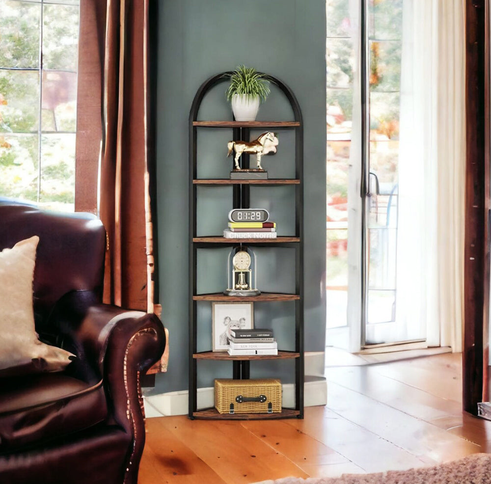 Wooden Corner Bookcase