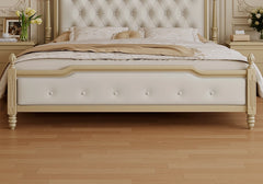 European Slim Design Wooden Hand Carved Premium Bed