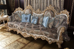 Turquoise color royal 3 seater sofa