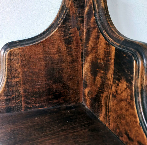 Antique Style Teakwood Corner Shelf