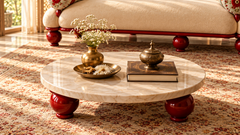 Blossom Heritage Luxury calm 2-Seater Sofa with Center Table