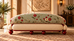Blossom Heritage Luxury calm 2-Seater Sofa with Center Table