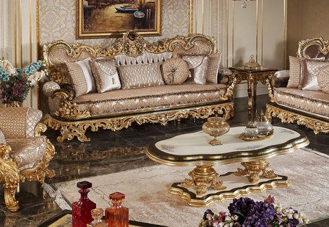 Royal Look handmade golden sofa set