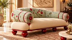 Blossom Heritage Luxury calm 2-Seater Sofa with Center Table