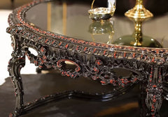 Imperial Grandeur Antique Carved Solid Teak Wood Sofa Set