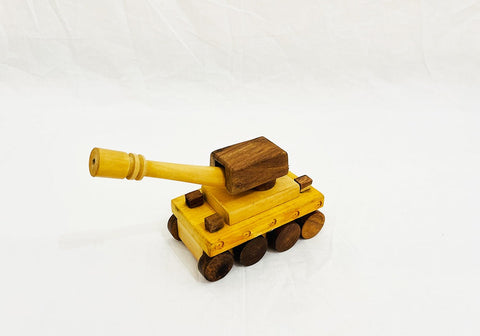 Wooden Army Tank Kids Toy