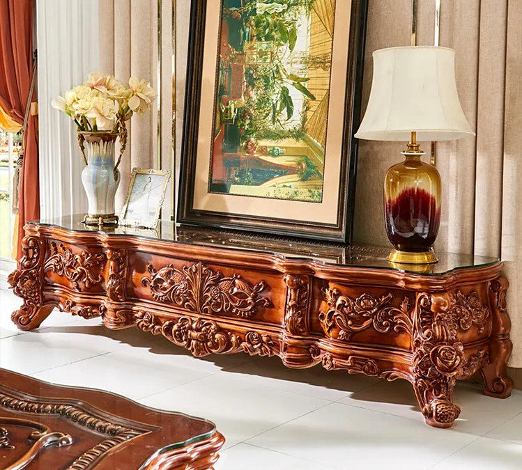 Royal Heavy Hand Carving TV Cabinet