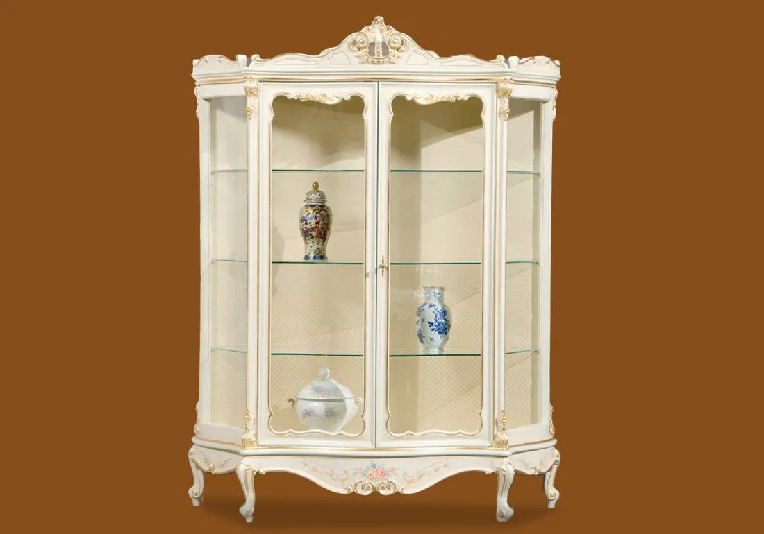 Royal cream color italian vitrine