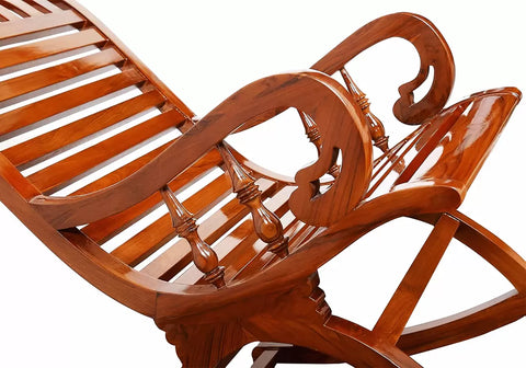 Classic and Handcrafted Wooden Made Rocking Chair