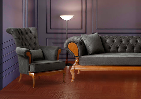 Modern Sleek Design Handcrafted Carving Sofa Set