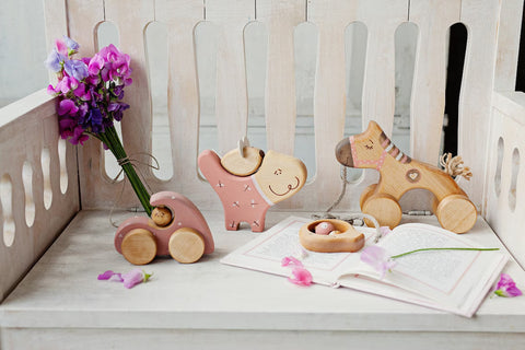 Wooden Pull Toy Horse for Kids