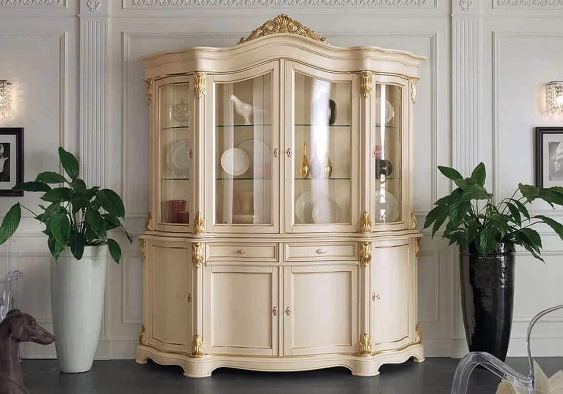 Luxury cream color royal style vitrine