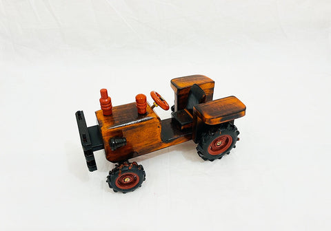 Wooden Brown Tractor Kids toy