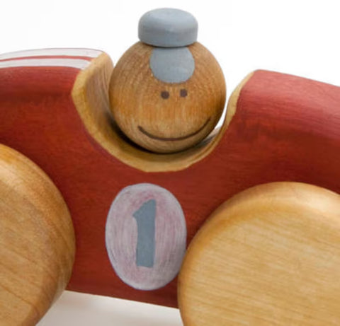 Wooden Race Car Toy for Toddlers