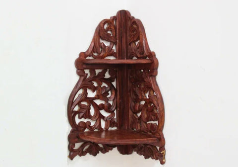 Antique Hand carved Wooden Wall Corner