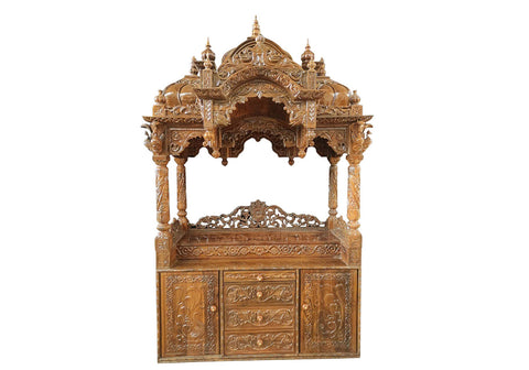 Hand carved Teakwood temple