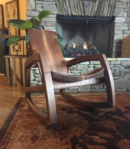 Stylish Handmade Solid Wood Rocking Chair