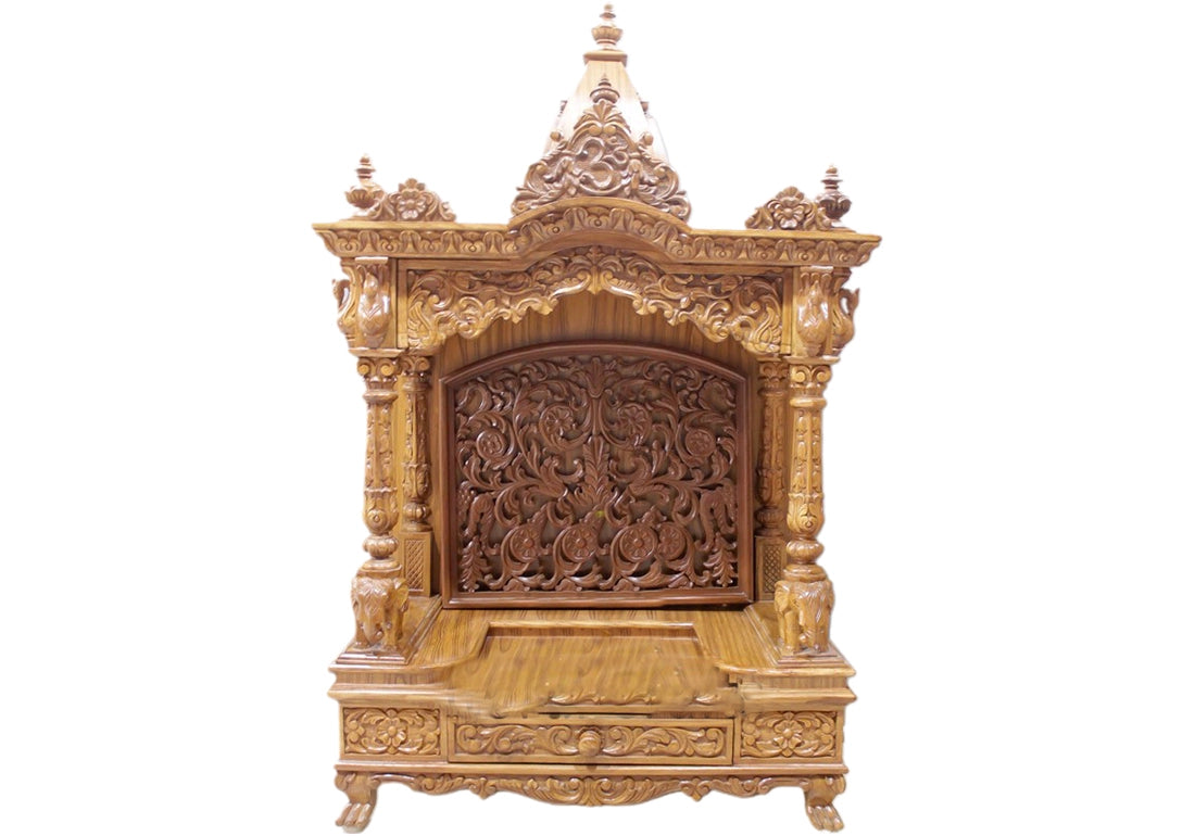 Regal Teak Wooden Hand Crafted Home Temple