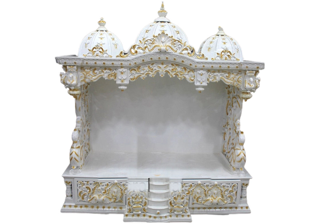 Classic Teak Wood Marble Polish Temple