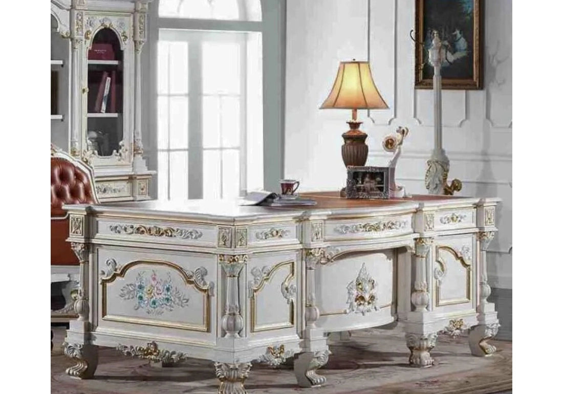 Beautiful European Style Carving Wooden Desk