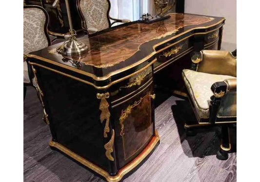 Luxury And Exquisite Marble Style Wooden Office Desk